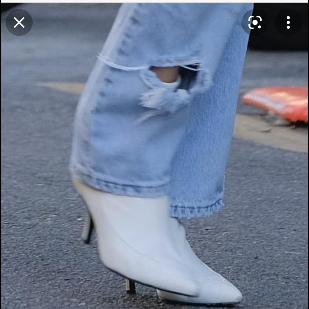 Worn once. Stuart Weitzman clingy boot in white. - Picture 2 of 10